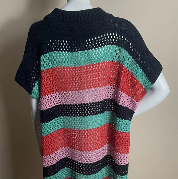 FREE PEOPLE BAYSIDE STRIPE PONCO OS - Picture 4 of 4